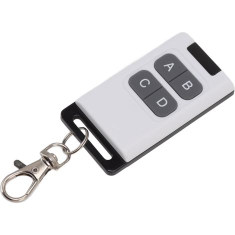 Télécommande universelle 433 MHz avec clonage et 4 touches pour porte de garage électrique.
