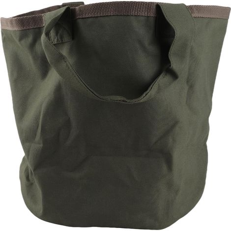 Sac à outils style seau, sac de jardin en toile imperméable, organisateur d'outils 30,5 x 29 cm avec grand compartiment principal, 2 poches extérieures, design de (1/5)