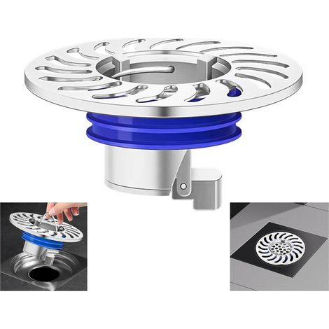 Siphon de sol anti-odeurs, dispositif anti-refoulement pour siphon de douche, clapet anti-retour, filtre de siphon en laiton – empêche efficacement le refoulement et la diffusion des odeurs (1/5)