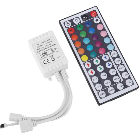 Télécommande portable 44 touches avec 1 à 2 contrôleurs infrarouges pour ruban LED (1/5)