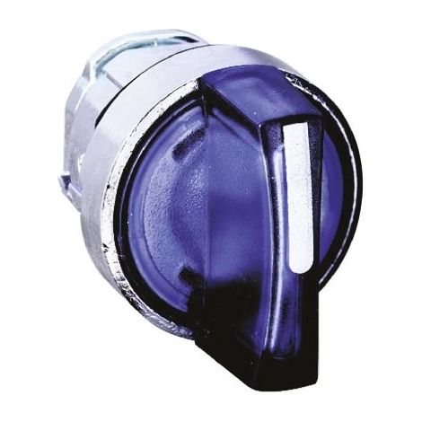 Harmony XB4 - tête bouton à manette lumineux - Ø22 - 3 pos rap C - bleu - ZB4BK1563