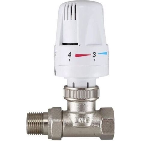 Robinet thermostatique de radiateur en laiton DN15 Type droit Contrôle automatique température Pour chauffage par le sol (1/4)