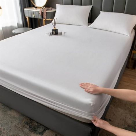 Couverture de matelas - - 150x200cm - Étanche - Respirante - Ajustée (1/2)