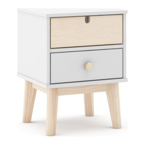 Mesita de noche Misty Cloud Blanco - Oak Soft (ancho) x 51,3cm (alto) (1/5)