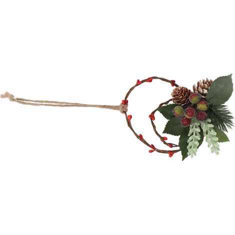 Handgefertigter, einzigartiger, dekorativer Weihnachtskranz aus Tannenzapfen, ideal als Wanddekoration für Geburtstage oder Weihnachtsfeiern. 6121 (1/5)