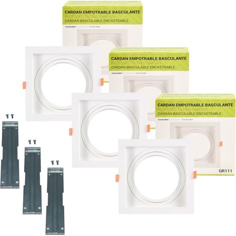 3er Pack – Downlight Einbauring kardanisch für QR111 oder AR111
