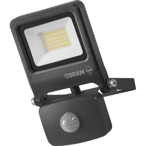 proiettore led da esterno "essential" grigio con sensore, 30w 4000k