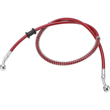 Tuyau de frein moto 90cm/35,4in Acier PVC Rouge Portable Universel Accessoire Moto (1/5)