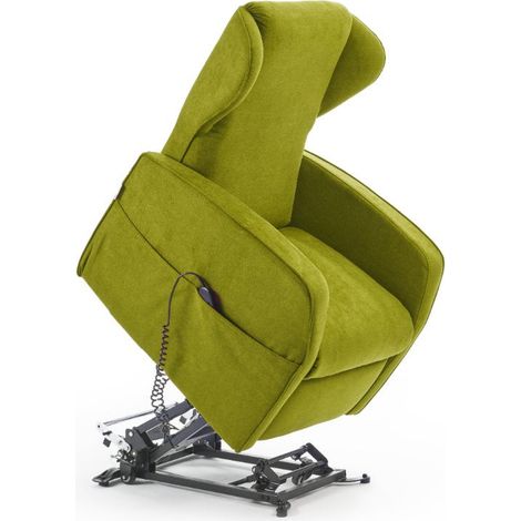 Poltrona Alzapersona Elettrica 2 Motori 73x101x86 cm Adele in Microfibra Dispositivo Medico 1 Verde (1/5)