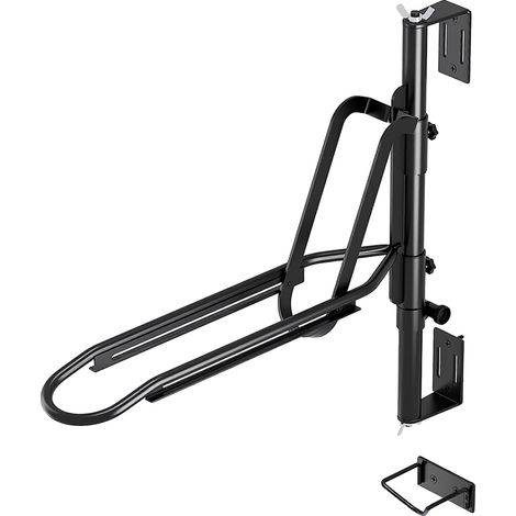 Soporte de pared para bicicletas, fabricado en acero resistente, diseño plegable, color negro. (1/2)