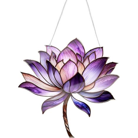 Suncatcher - Suspension En Acrylique Violet - Décoration Fenêtre Intérieur Extérieur - 3 Tailles Disponibles - 1 Pièce (1/5)