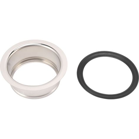 Flange de Évier Inox 304 pour Évacuation Déchets, Modèle Profond avec Joint et Fixation 3 Boulons (1/4)