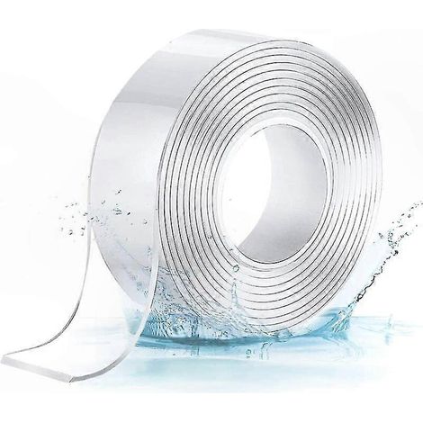 Ruban adhésif nano double face transparent, réutilisable et lavable, gel antidérapant sans traces pour maison, ruban multifonctionnel invisible pour usage quotidien (1/4)