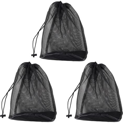 Lot de 3 sacs filtrants pour pompe à eau de bassin -Sac filtrant pour pompe à eau - sac en filet noir (1/5)