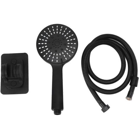 Kit de pommeau de douche 5 jets, pommeau de douche ABS haute pression avec support de flexible et base (1/5)