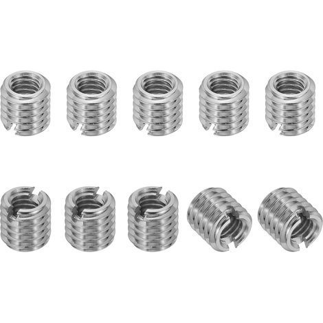 Insert Fileté Adaptateurs de Filetage de Réduction en Acier Inoxydable 316, 10 Pcs M6 x 1 Mâle vers M4 x 0.7 Femelle Écrou d'Insertion de Réparation, Fixateur 6mm (1/5)