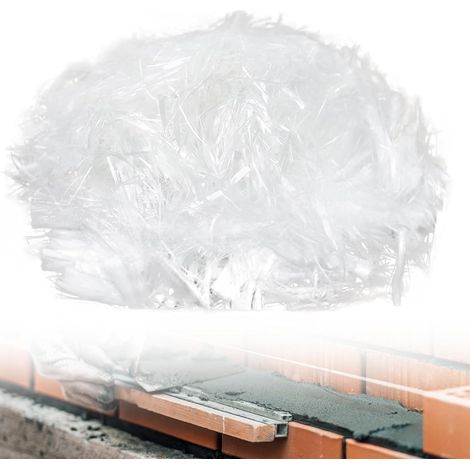 Fibre De Polypropylène, 900 G Fibres Synthétiques, 3-19mm Fibre Polypropylène, Hachée Fibre Verre Brins, Fibres De Polymère Pour La Modélisation Du Béton, Sculptures En Béton, Résistance Aux Fissures (1/5)