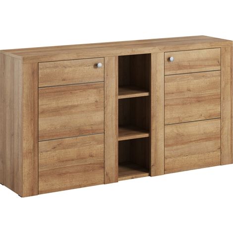 Aparador Salelbo 106, Riviera roble, 85x155cm, Número de puertas: 237cm, Aglomerado laminado (1/3)