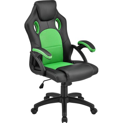 Sedia da scrivania da corsa Montreal Verde Sedia da scrivania imbottita con schienale regolabile (1/2)