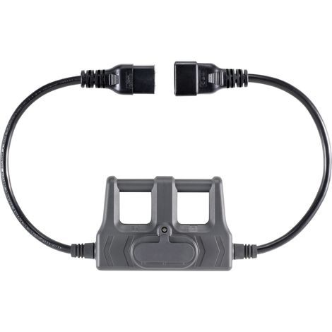 VOLTCRAFT CAA-1L 16 Messadapter Kaltgeräte-Stecker C20 - Kaltgeräte-Buchse C19 Dunkelgrau (1/5)