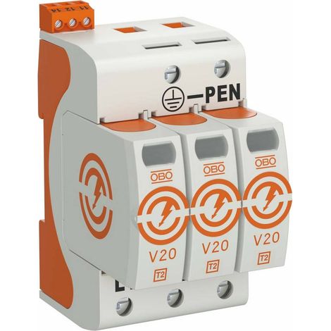 Parafoudre obo surgecontroller v20 3 pôles 280 V (1/2)