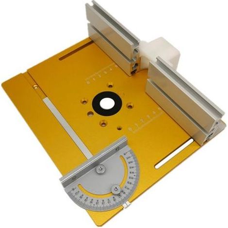 TAISHENGDA – Aluminium-Frästisch, Einlegeplatte, elektrischer Holzfrästisch, Klapptisch, Führungstisch, Sägewerkbank für die Holzbearbeitung – Gold (1/5)