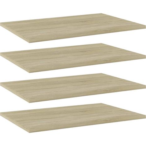 vidaXL Ripiani per Libreria 4pz Rovere Sonoma 60x40x1,5cm