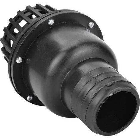 clapet d'eau Clapet de pied de pompe à eau en PVC noir, clapet anti-retour plat basse pression pour machine à moto pompe (1/4)