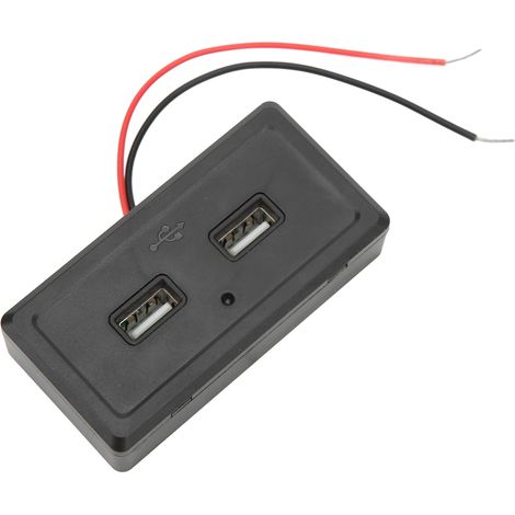 Doppel-USB-Ladegerät für Wohnmobile, Schwarz, 12–24 V Eingang, Wasserdicht, Universelle Modifikationsplatte (1/5)