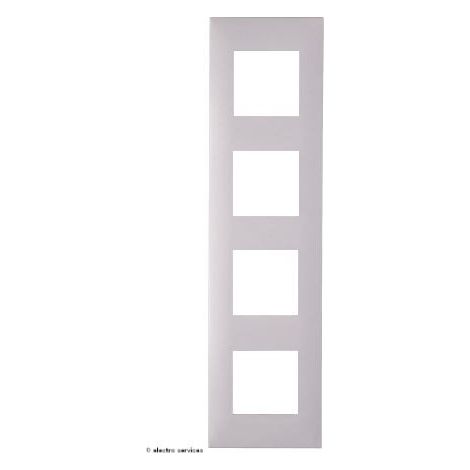 Plaque 4 postes Espace Evolution Arnould Finition: Blanc