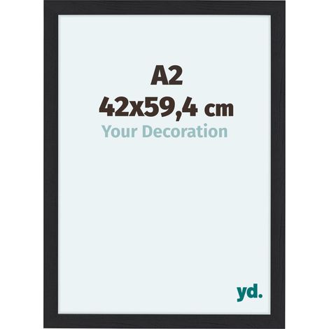 yd. - Cadre photo A2 42x59.4 - Noir Grain de Bois - MDF - Como (1/5)