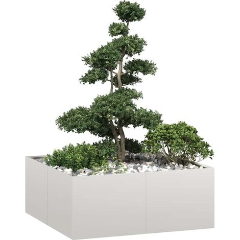 Fioriera 100x100x40 cm in Acciaio Inox vidaXL