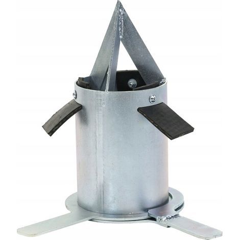 Drain valve for big bags – Galvanized stainless steel – Height 255mm, diameter 109mm – For fertilizers and cereals