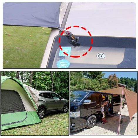 4 Ancre à ventouse, fixation robuste 10 kg, pour tente camping voiture maison bureau, sans résidu (1/3)