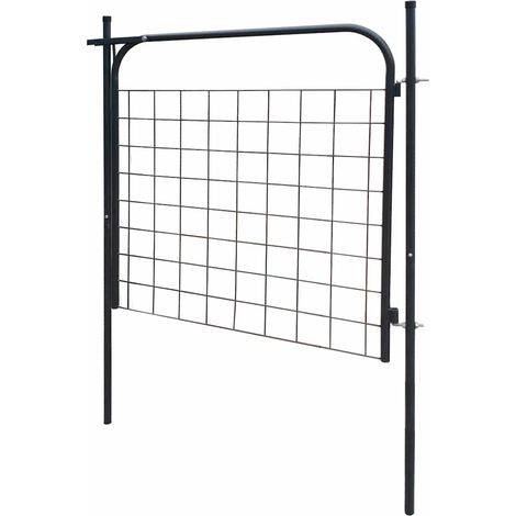 Maison Exclusive - Gartentor 100x100 cm Anthrazit (1/5)