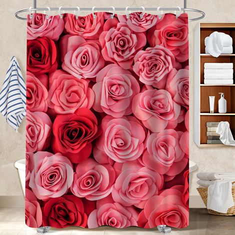 Rideau douche polyester 180x180 lavable protection douche pour nouvelle déco pour la rentrée (1/5)
