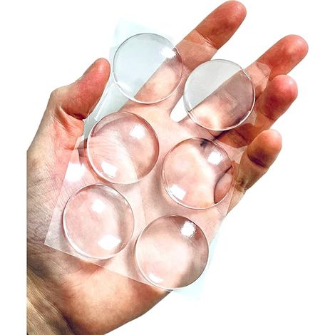 Gumminoppen Puffer selbstklebend Stopper, Silikon Gummipuffer für Türklinken/Möbel, Ø4cm, Türstopper Klinke transparent, Anti Rutsch Pad Noppen