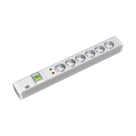 BACHMANN 19" PVC 6xCEE7/3 1xInterrupteur 1xSPD Courant 2,0m CEE7/7, 333.605