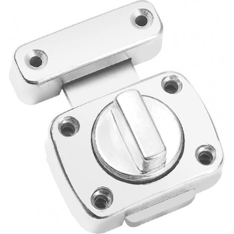 Verrou de porte d'hôtel renforcé, verrou rotatif, boucle antivol pour porte en bois, verrou de porte coulissante de toilettes, verrou de porte à gauche et à droite (1/5)