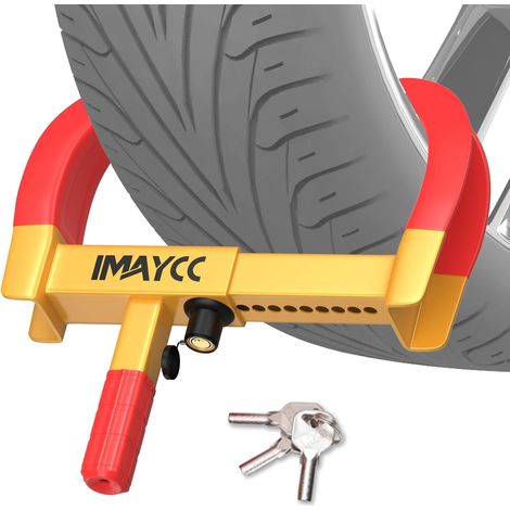 Universal Trailer Parking Clamp with 10 Hole Adjustment and Security Lock Copper Core Universal Anti-Theft for 19-32cm Wide Tyres Caravan Motorhome (1/5)