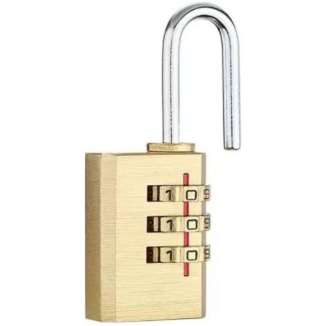 Cadenas à combinaison code 3 chiffres, Cadenas à code pour casier vestiaire sport, collège, scolaire, Serrure à combinaison extérieur, abri de jardin (1/4)