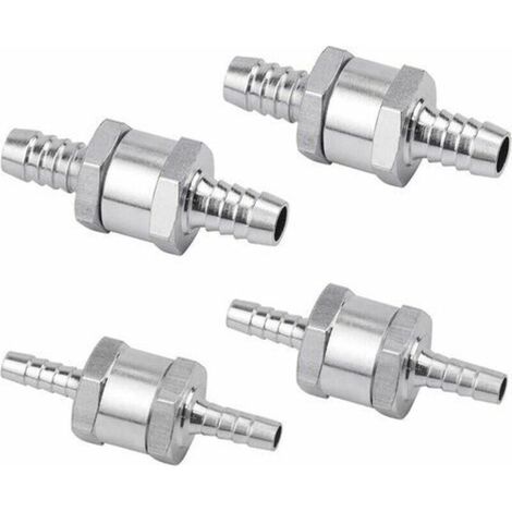 VURAHOME - de 4 Clapet Anti-retour Gasoil 6/8/10/12mm, Valve à Carburant en Alliage d'aluminium avec Flèche pour pour Essence Diesel Voiture Bateau Moto (1/5)