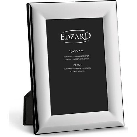 Cadre photo argenté pour photo 10 x 15 cm avec protection anti-ternissement et 2 attaches - PANGIVO (1/5)