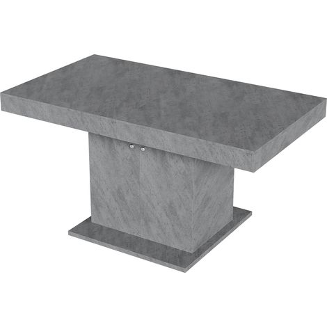 Ausziehbarer Esstisch 140/180 x 80 x 76 cm grau mit Stauraum MODENUIT (1/5)