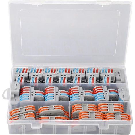 41-teiliges Set Drahtverbinder, 32 A, 500 V, Hebelverbinder, Leiterverbinder, 4 verschiedene Verbindungsarten