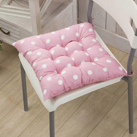 Coussin de chaise 40x40cm à pois pour une assise confortable (1/3)