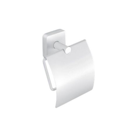 Portarotolo con coperchio a muro in acciaio inox bianco opaco  CLODE-B kamalu