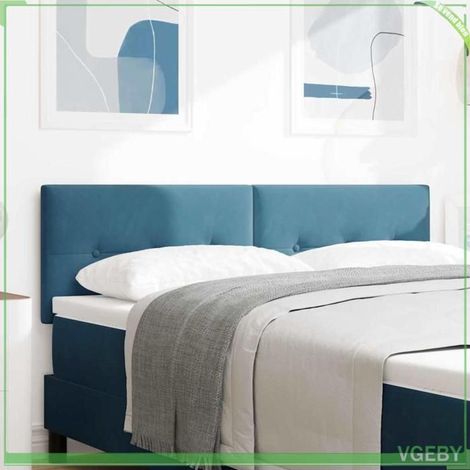 Tête de lit - 3338133 - Velours bleu - LED intégrées réglables - 72 cm (1/5)