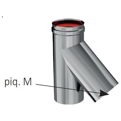 Te a 135° inox 316 condens 130 4/10 +joint - TEN