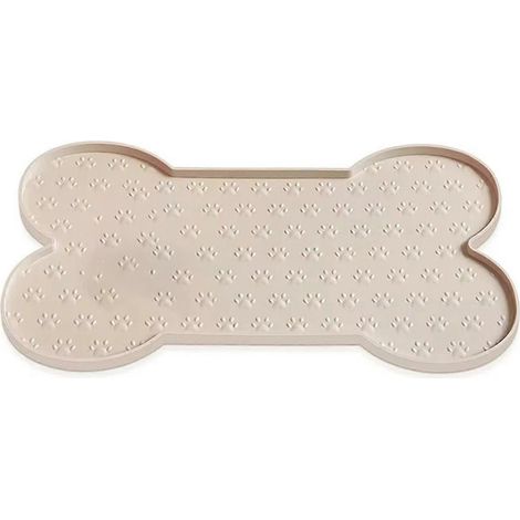 Filiyano-Tapis de gamelle épais en silicone antidérapant, imperméable et facile à nettoyer, idéal pour les chiots et les chiens. (1/5)